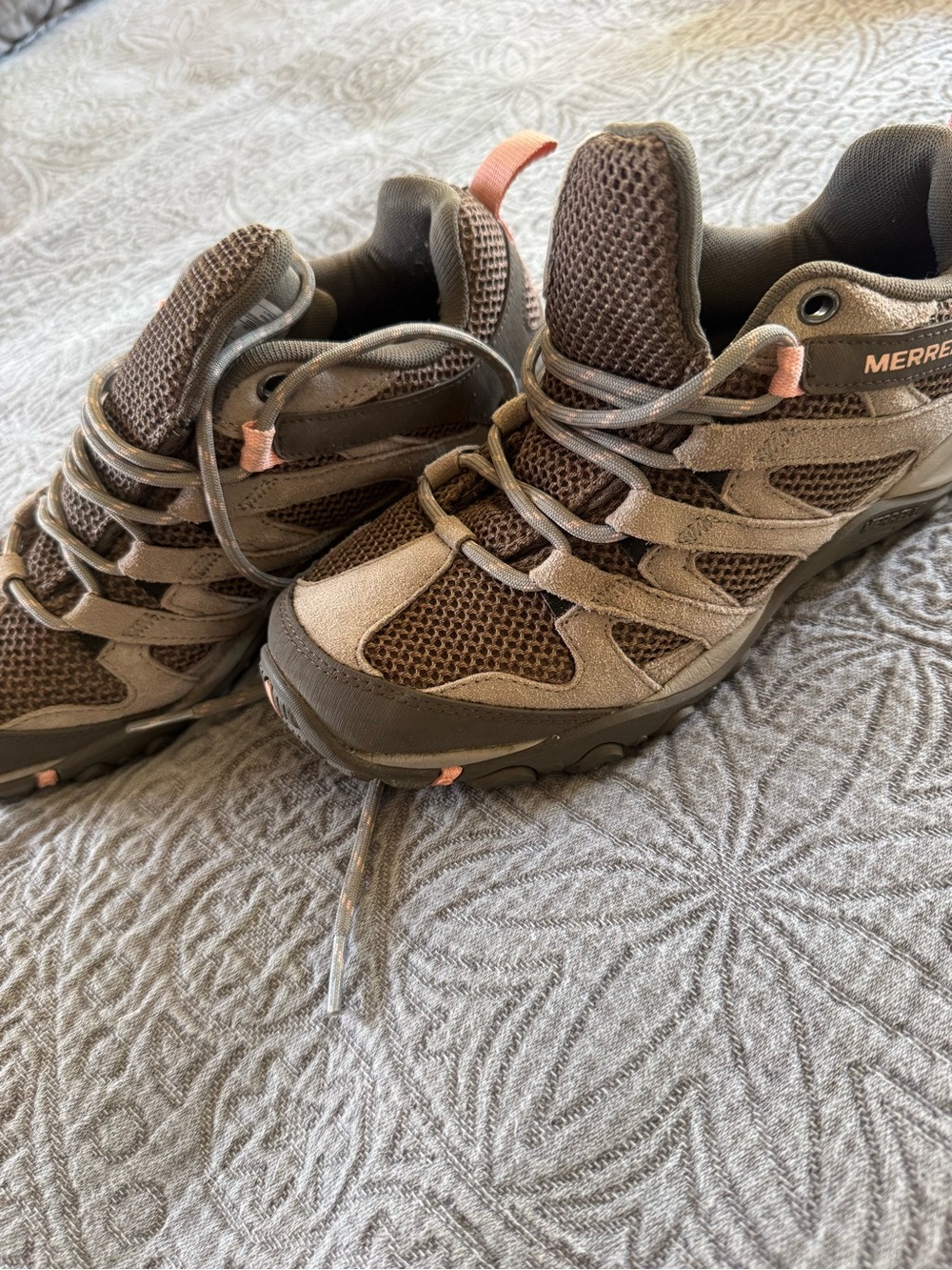 Merrell Women’s Hiking Sneakers with Pink Accent